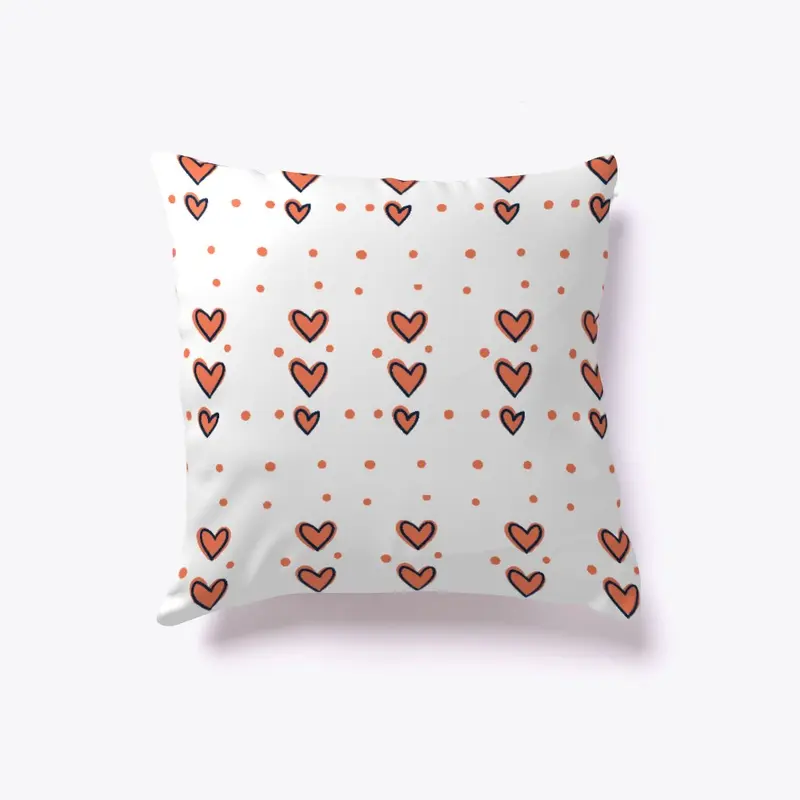 heart pattern pillow